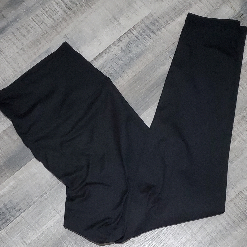 Felina Black High Rise Cropped Leggings XL 7/8 Length Athleisure Yoga Pants